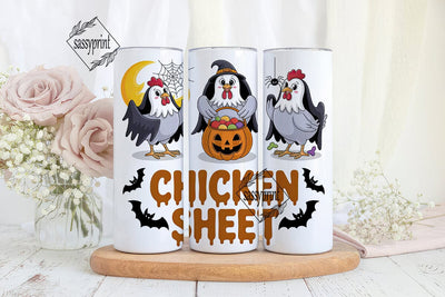 Halloween Chicken Sheet 20oz Tumbler Sublimation sassyprint 