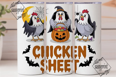 Halloween Chicken Sheet 20oz Tumbler Sublimation sassyprint 