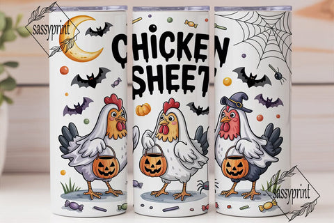 Halloween Chicken Sheet 20oz Tumbler Sublimation sassyprint 