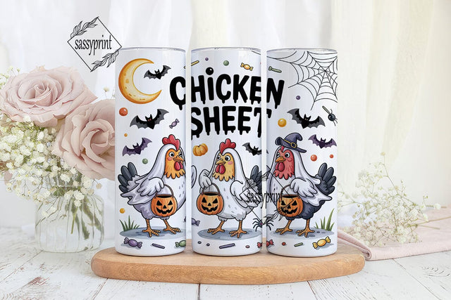 Halloween Chicken Sheet 20oz Tumbler Sublimation sassyprint 