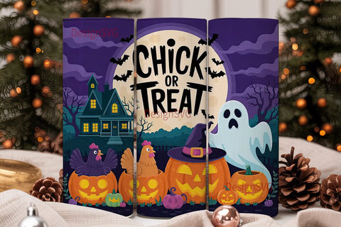 Halloween Chickens 20oz Tumbler Wrap Sublimation DesignSVG 