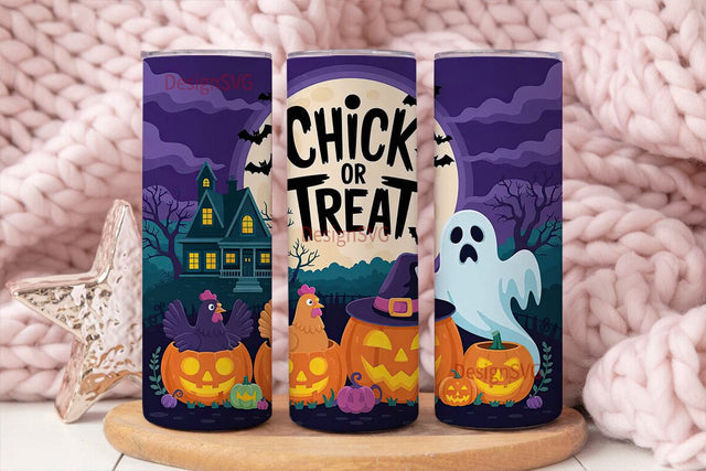 Halloween Chickens 20oz Tumbler Wrap Sublimation DesignSVG 