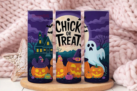 Halloween Chickens 20oz Tumbler Wrap Sublimation DesignSVG 