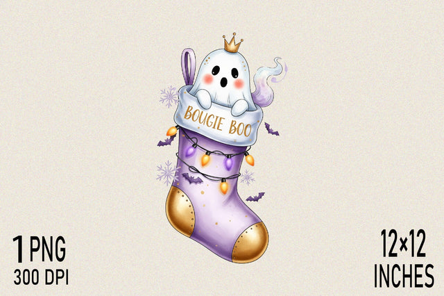 Halloween Christmas stocking Sublimation Clipart Sublimation SVGArt 