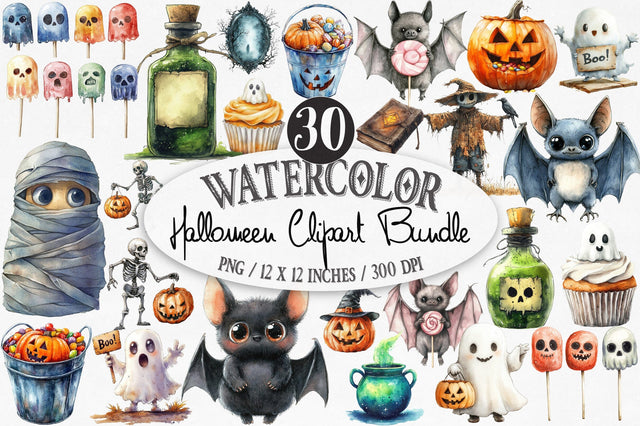 Halloween Clipart Bundle Sublimation SVGista 