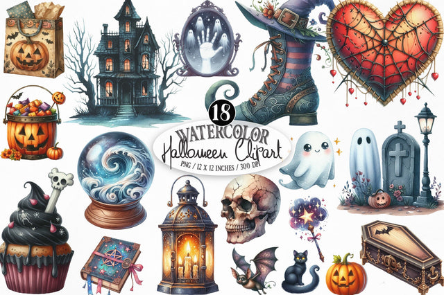 Halloween Clipart Bundle Sublimation SVGista 