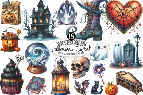 Halloween Clipart Bundle Sublimation SVGista 