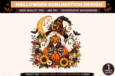 Halloween Clipart PNG Spooky Witch Ghost Design Sublimation BlackCatsMedia 