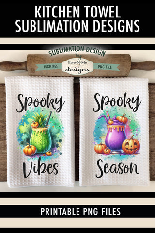 Halloween Cocktail Drinks | Kitchen Towel Sublimation Designs Sublimation Ewe-N-Me Designs 