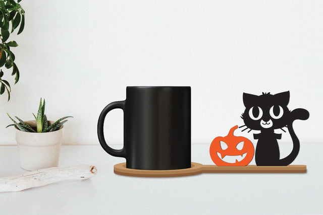 Halloween Coffee Coaster Decor, 3D Coaster SVG zafrans studio 