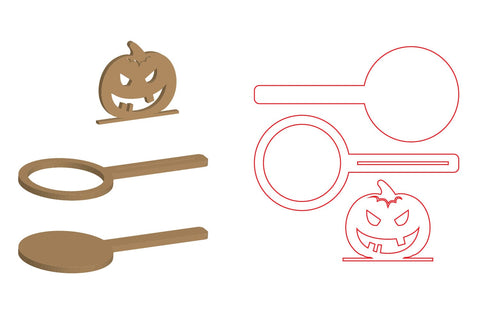 Halloween Coffee Coaster Decor, Coffee Coaster Laser Cut SVG zafrans studio 