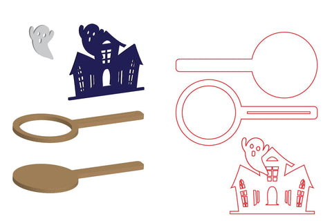 Halloween Coffee Coaster Decor, Horror Coaster SVG zafrans studio 