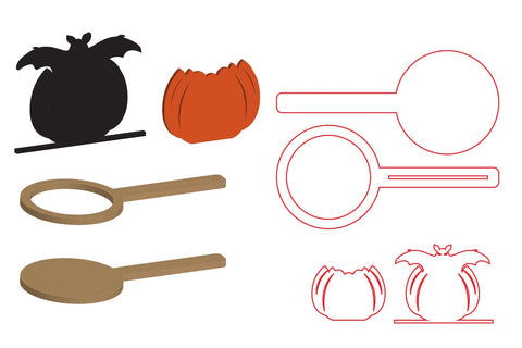 Halloween Coffee Coaster Decor, Horror Coaster SVG zafrans studio 