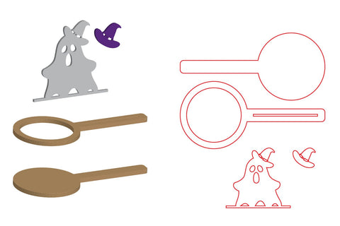 Halloween Coffee Coaster Decor, Horror Coaster SVG zafrans studio 