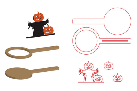 Halloween Coffee Coaster Decor, Horror Coaster SVG zafrans studio 