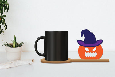 Halloween Coffee Coaster Decor SVG zafrans studio 