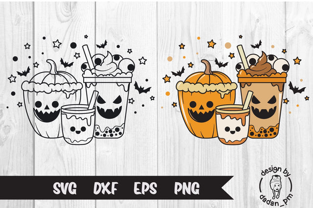 Halloween Coffee Latte Cup, svg & sublimation SVG dadan_pm 