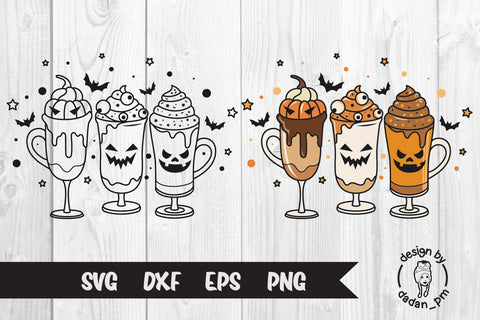 Halloween Coffee Latte Cup, svg & sublimation SVG dadan_pm 