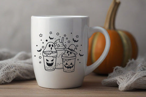 Halloween Coffee Latte Cup, svg & sublimation SVG dadan_pm 