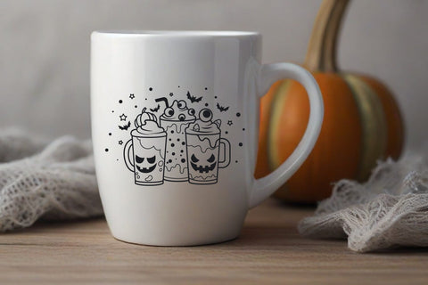 Halloween Coffee Latte Cup, svg & sublimation SVG dadan_pm 