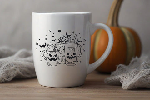 Halloween Coffee Latte Cup, svg & sublimation SVG dadan_pm 