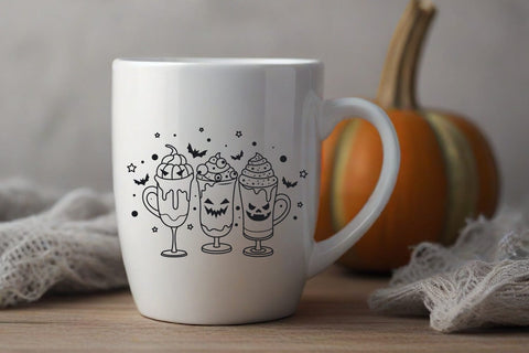 Halloween Coffee Latte Cup, svg & sublimation SVG dadan_pm 