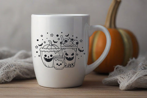 Halloween Coffee Latte Cup, svg & sublimation SVG dadan_pm 