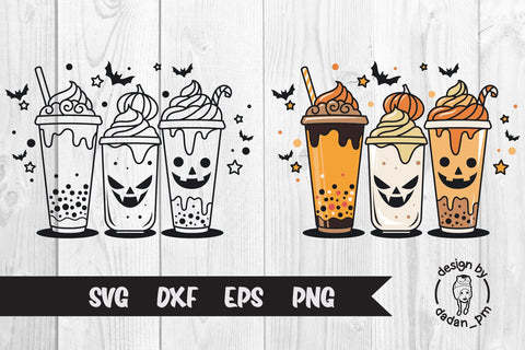 Halloween Coffee Latte Cup, svg & sublimation SVG dadan_pm 