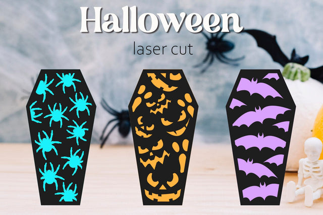 Halloween coffin bookmarks svg, Layered laser cut decor SVG AnastasiyaArtDesign 