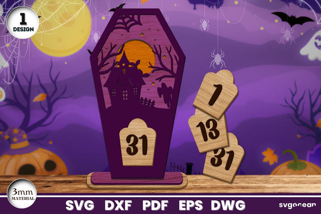 Halloween Coffin Countdown Calendar SVG SvgOcean 