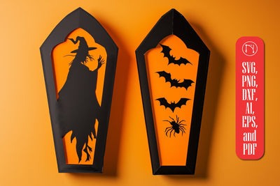 Halloween Coffin Cutouts SVG Cut File SVG MD JOYNAL ABDIN 