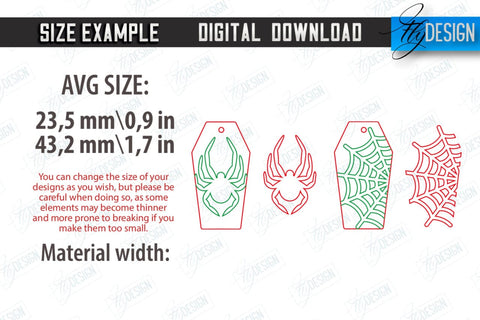 Halloween Coffin Earrings Laser Cut Bundle, Witch Earrings, Skeleton Dangle Earrings, Wooden Spooky Jewelry SVG, Engraved Scary Halloween Jewelry, Gothic Earrings SVG Fly Design 