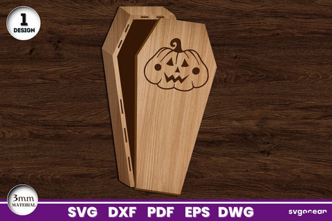 Halloween Coffin Gift Boxes Laser Cut SVG SvgOcean 