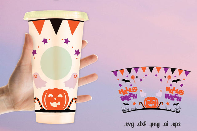 Halloween Cold Cup 24oz Tumbler Wrap | Halloween Cold Cup 24oz SVG zafrans studio 