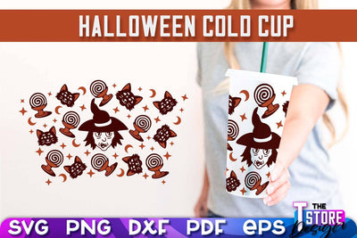 Halloween Cold Cup | Spooky Season | Cold Cup Wrap SVG v.1 | SVG File SVG The T Store Design 