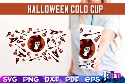 Halloween Cold Cup | Spooky Season | Cold Cup Wrap SVG v.1 | SVG File SVG The T Store Design 