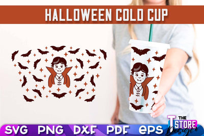 Halloween Cold Cup | Spooky Season | Cold Cup Wrap SVG v.1 | SVG File SVG The T Store Design 