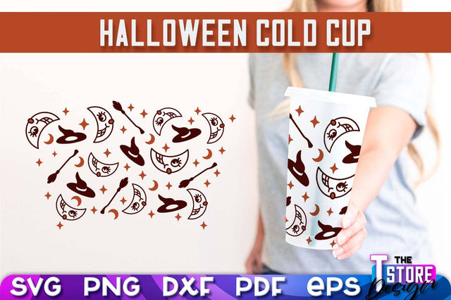 Halloween Cold Cup | Spooky Season | Cold Cup Wrap SVG v.1 | SVG File SVG The T Store Design 