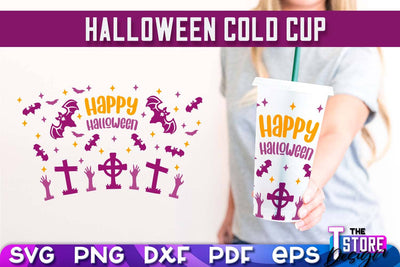 Halloween Cold Cup | Spooky Season | Cold Cup Wrap SVG v.2 | SVG File SVG The T Store Design 