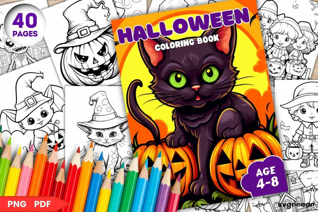 Halloween Coloring Book | Coloring pages for kids SVG SvgOcean 