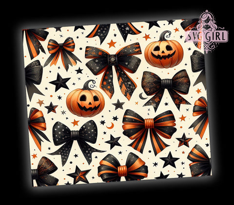 Halloween Coquette 20oz Tumbler Wrap Sublimation Design, Straight Tapered Tumbler Wrap, Coquette Tumbler Png, Instant Digital Download Sublimation SvggirlplusArt 