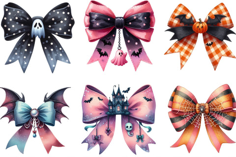 Halloween Coquette Bow Clipart Bundle Sublimation SVGista 