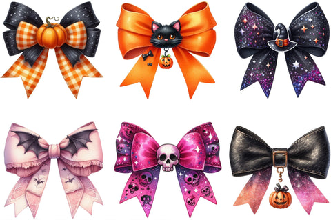 Halloween Coquette Bow Clipart Bundle Sublimation SVGista 