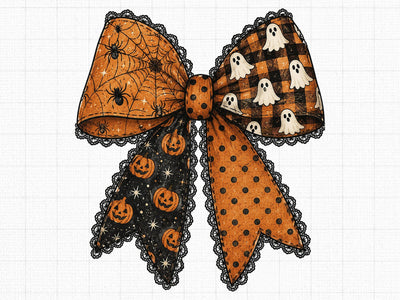Halloween Coquette Pumpkin Bow PNG SVG artprintfile 