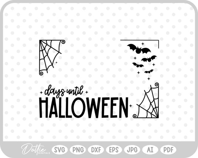 Halloween Count Down Frame SVG DottieDigitals 