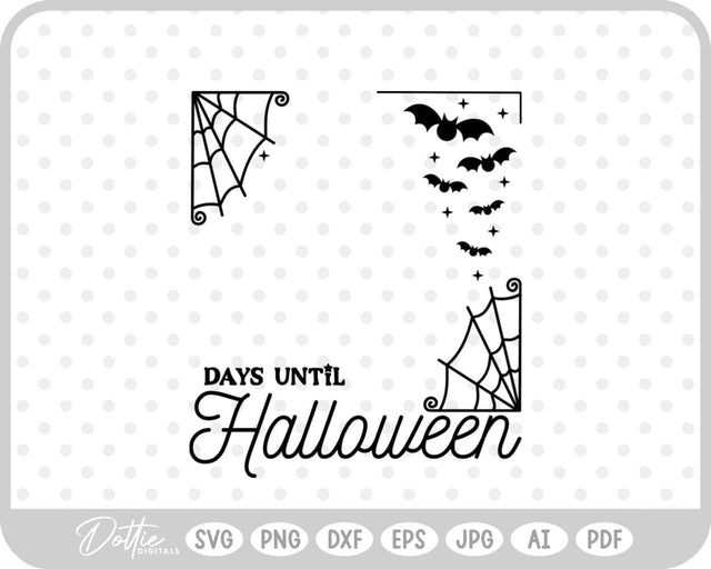 Halloween Count Down Frame SVG DottieDigitals 