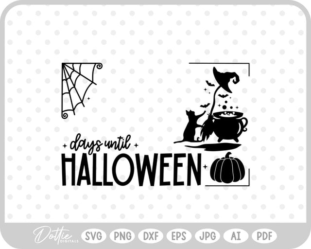 Halloween Count Down Frame SVG DottieDigitals 