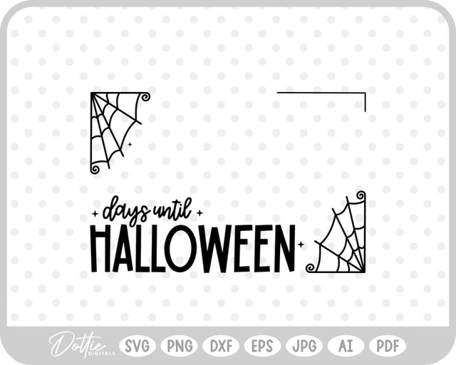 Halloween Count Down Frame SVG DottieDigitals 