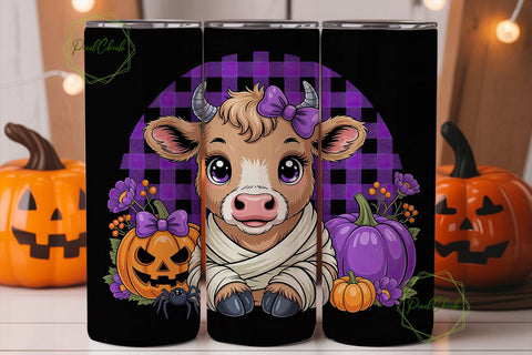 Halloween Cow 20oz Tumbler Wrap Sublimation PixelChick 
