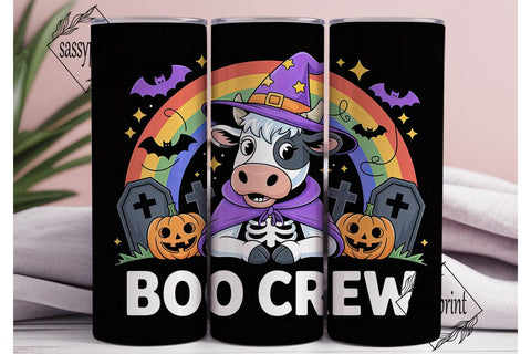 Halloween Cow 20oz Tumbler Wrap Sublimation sassyprint 